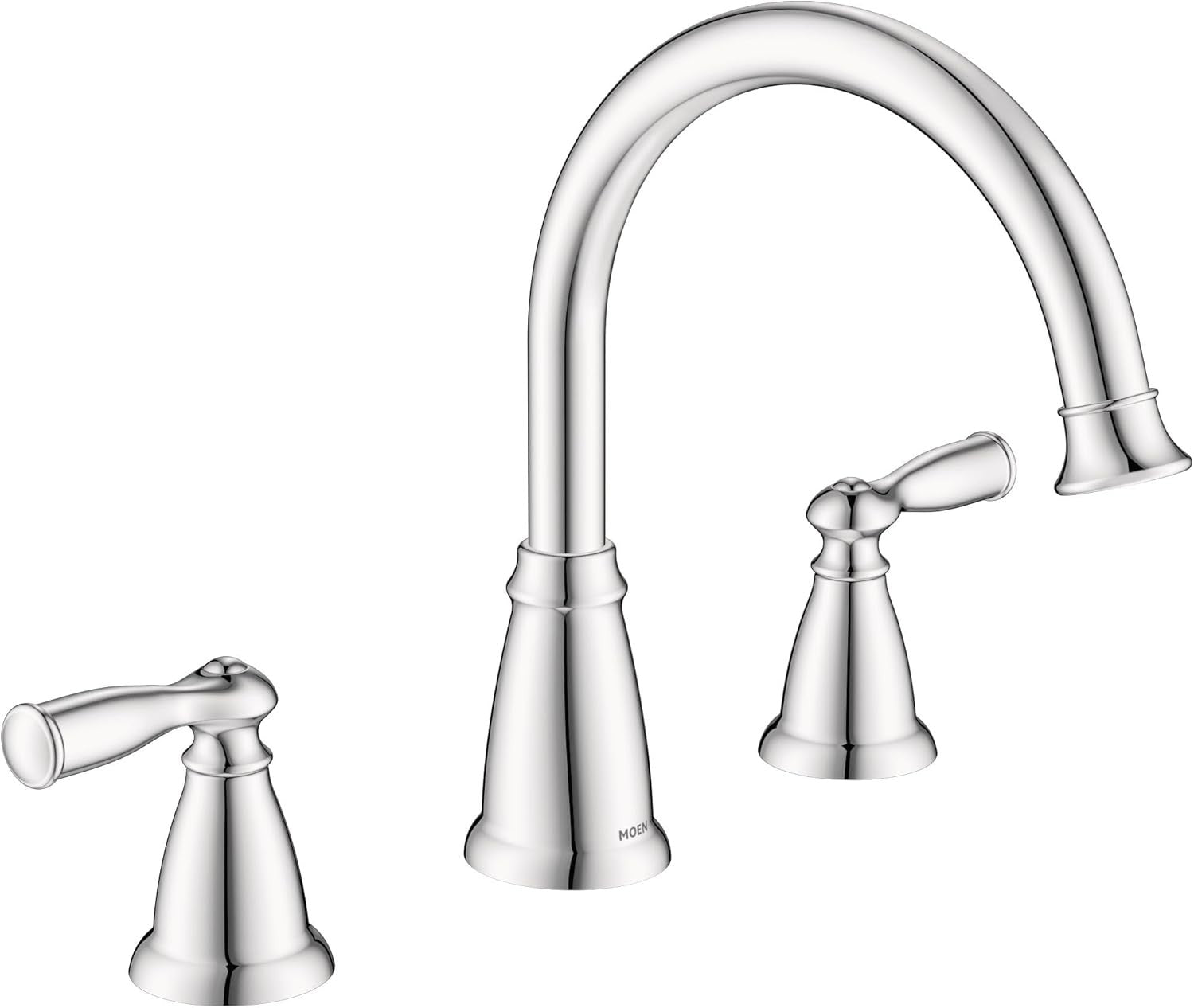 Moen Banbury 86924 Chrome l 2-Handle Roman High Arc Tub Faucet w/ Valve