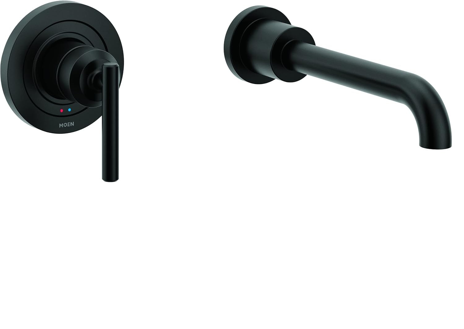 MOEN WT961BL Gibson 1-Handle Wallmount 10" Spout Tub Filler Faucet - Matte Black