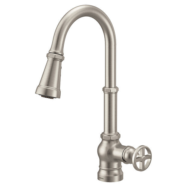 Moen S72003SRS Paterson 1.5 GPM 1 Hole Pull Down Kitchen Faucet - Stainless