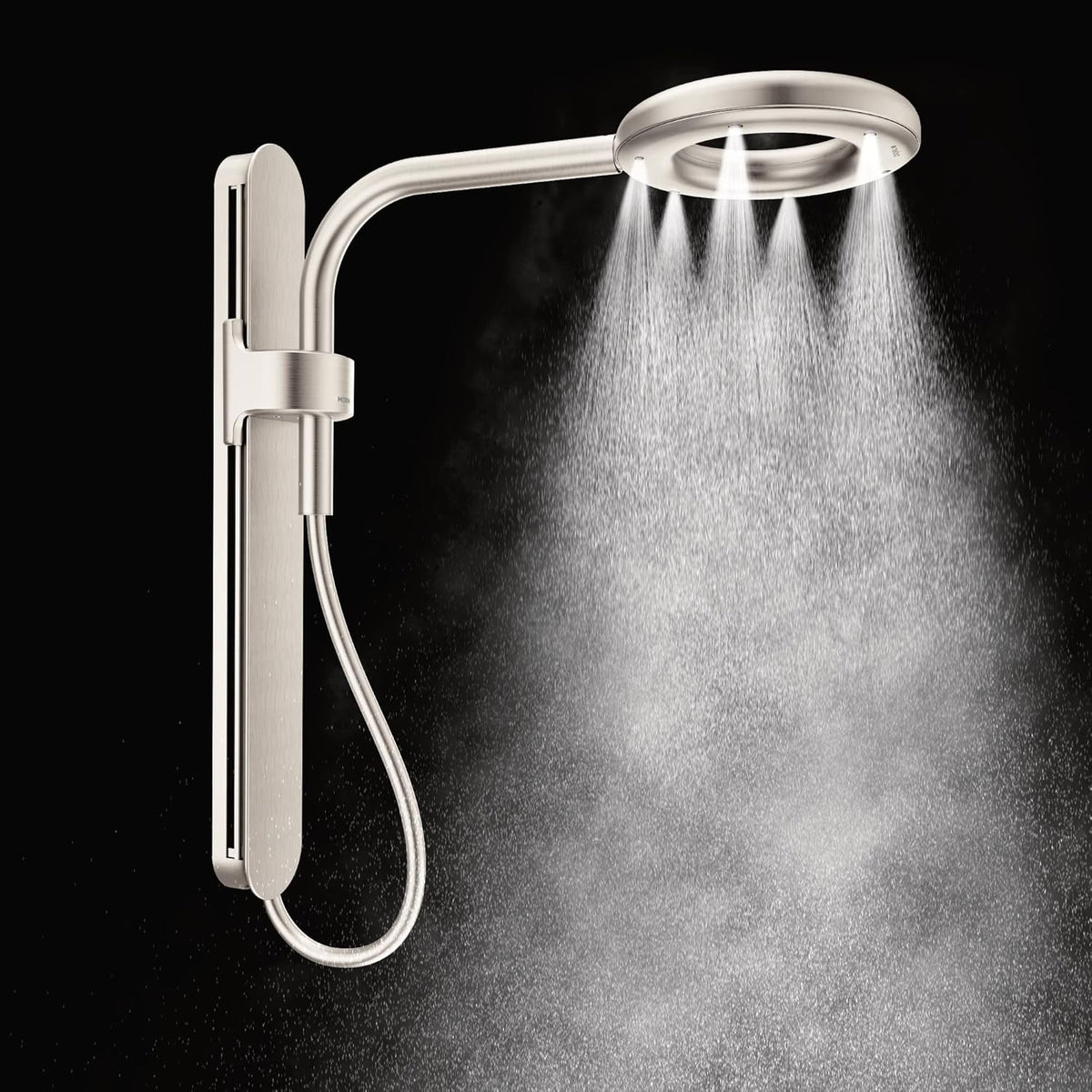 Moen N207R0CH NEBIA Wall Mount 8" Rain Spa Shower Head w/ Slide Bar Chrome