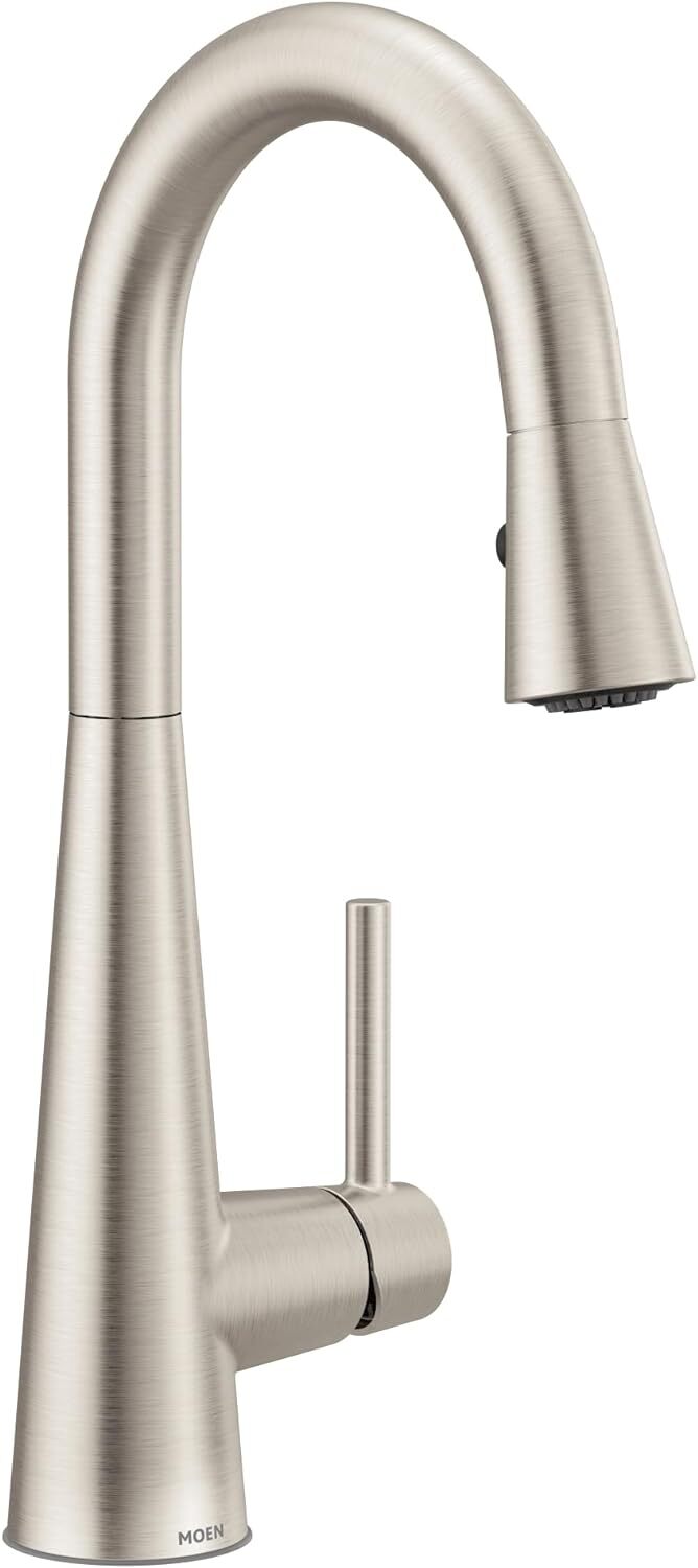 Moen 7664SRS One-Handle High Arc Pulldown Bar Faucet, Spot Resist Stainless