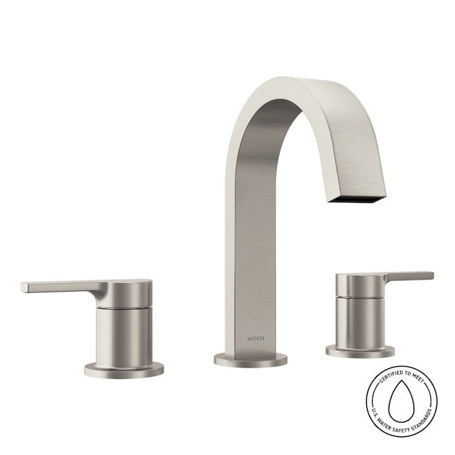 MOEN Avri 84154SRN 2-Handle Widespread Sink Faucet - Spot Resist Brushed Nickel