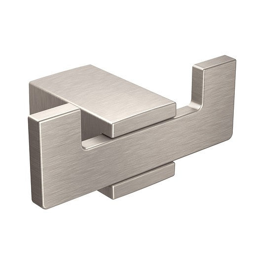 MOEN BP3703BN Kyvos Double Robe Hook Towel Hanger - Brushed Nickel