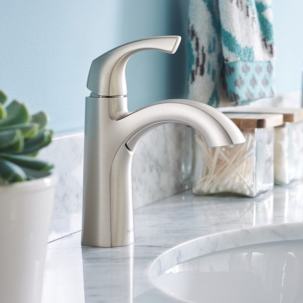 Moen 84505SRN Lindor 1-Handle Bathroom Faucet - Spot Resist Brushed Nickel