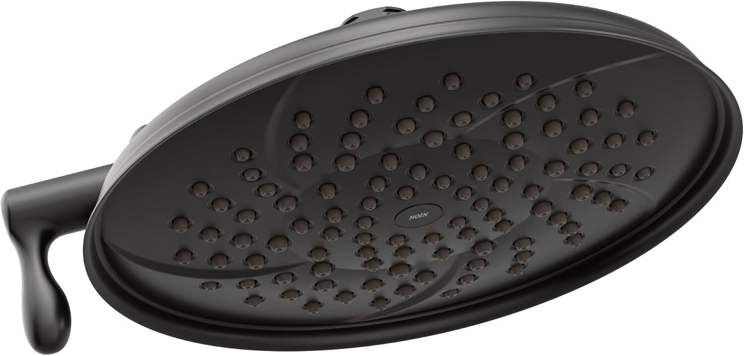 Moen S1311BL Isabel 8-In 2-Function Showerhead Immersion Technology Matte Black