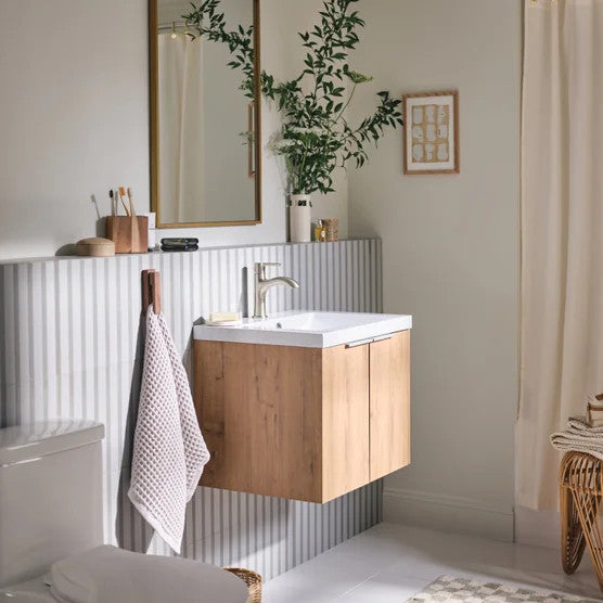 Moen 84577SRN Idris Bathroom Faucet & Push Down Drain - Brushed Nickel