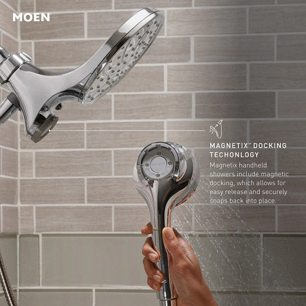 Moen 26008SRN Attract Magnet 6-Spray Hand Dual Shower Head - Brushed Nickel