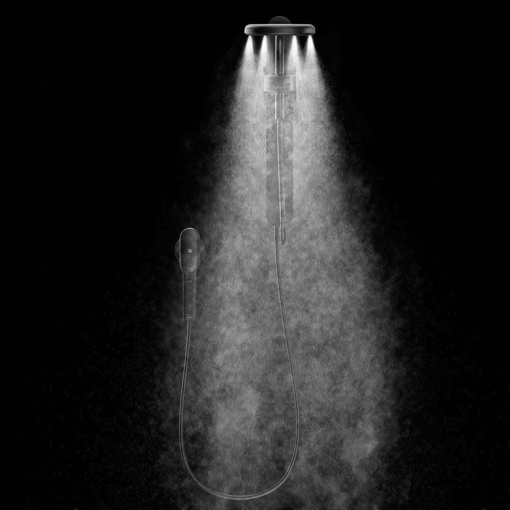 Moen N211C0BL Nebia 1-Spray 8" Dual Handshower & RainShower Head - Matte Black