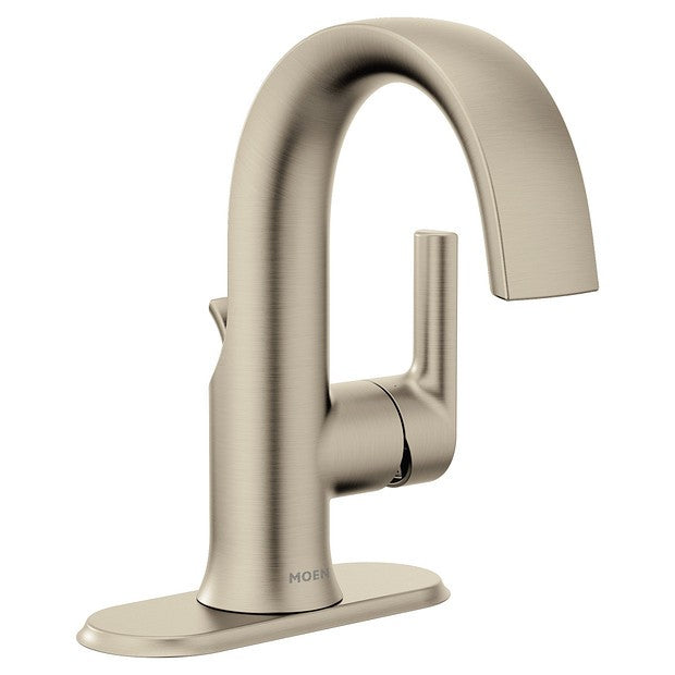 Moen S6910BN Doux One-Handle High Arc Bathroom Faucet - Brushed Nickel