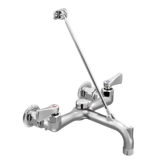 MOEN 8230 Commercial 2-Handle Wall Mount Service Faucet - Chrome