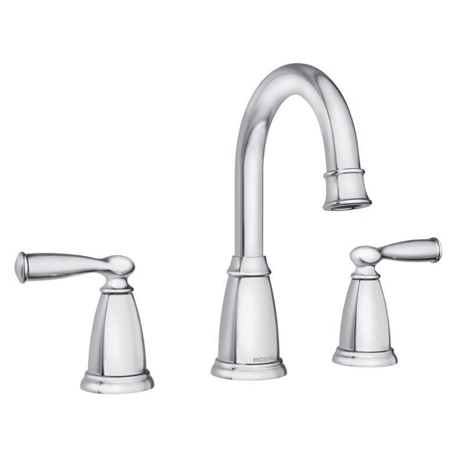 MOEN 84947 Banbury Widespread Double Handle High-Arc Bathroom Faucet in Chrome
