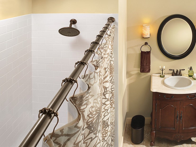 Moen TR1000OWB 44-72" Adjustable Tension Shower Curtain Rod - Old World Bronze