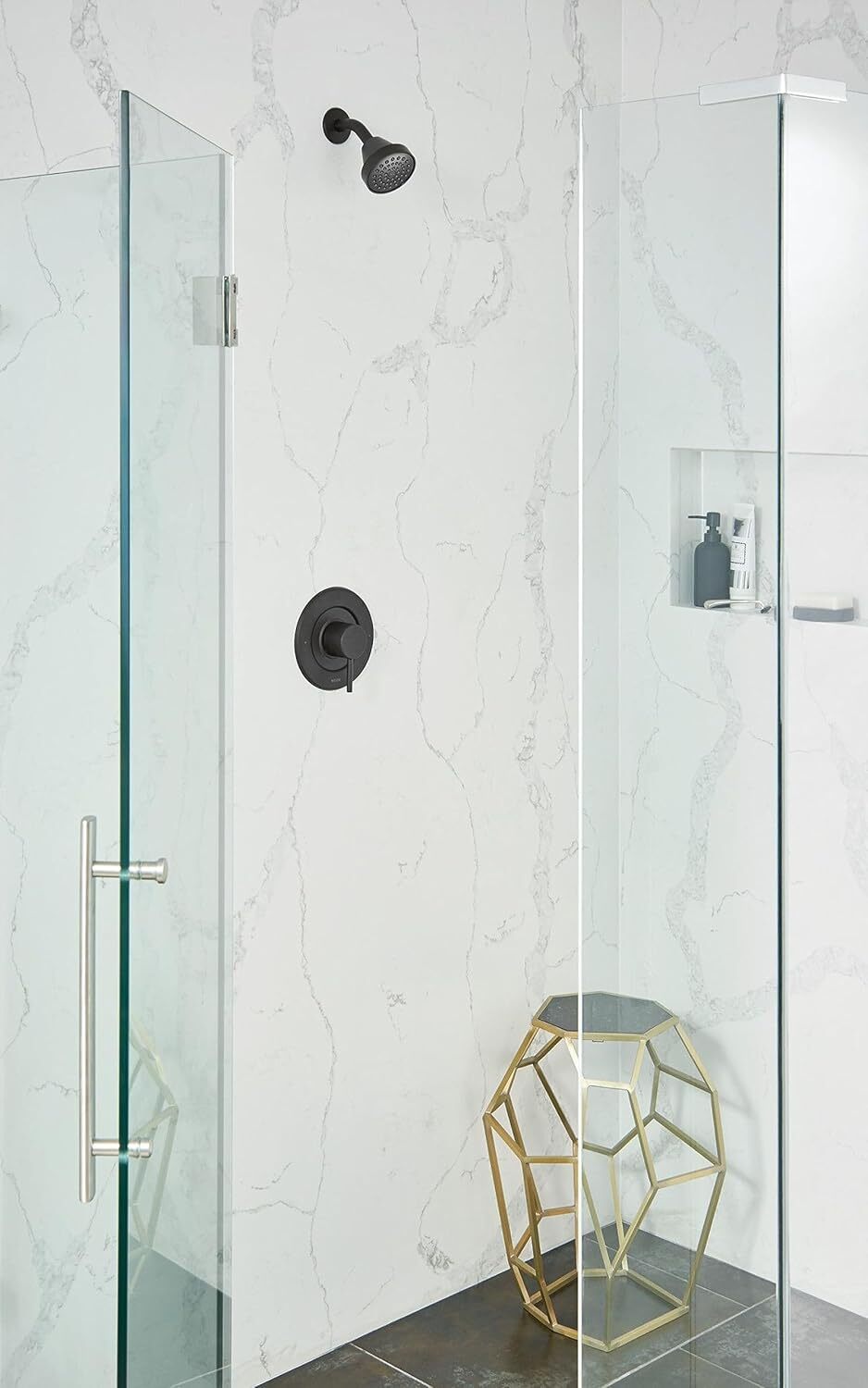 Moen 6399EPBL Align 3.6 in. Single-Function Fixed Showerhead in Matte Black