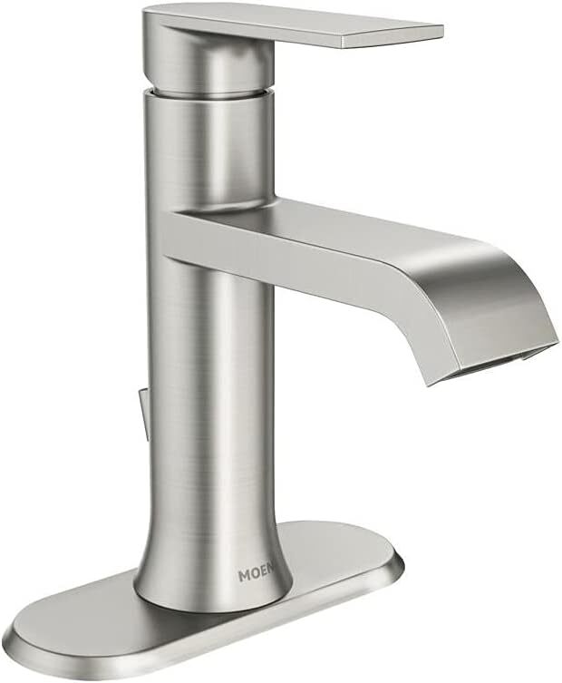 MOEN WS84760SRN Genta Single-Handle Bathroom Faucet Spot Resist Brushed Nickel