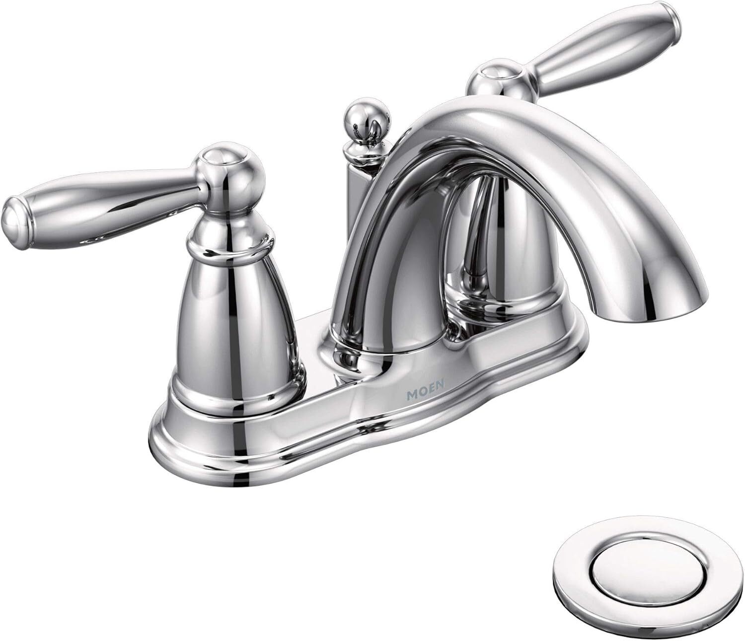 Moen 66610 Double Handle Centerset Bathroom Faucet Brantford Chrome