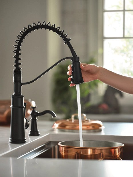 Moen S3945BL Traditional Deck Mounted Soap & Lotion Dispenser - Matte Black