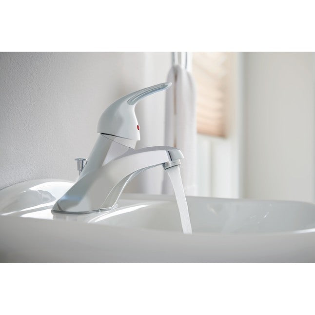 Moen WS84509 2-Pack Adler 1-Handle Bathroom Faucet Polished Chrome W/Drain