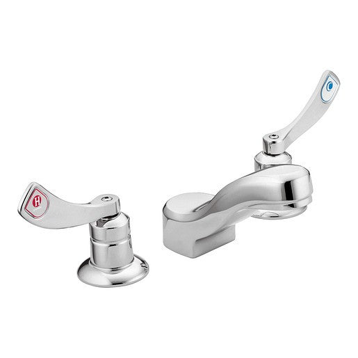 Moen 8228F12 M-DURA Wrist Blade 2 Handle Widespread Bathroom Faucet - Chrome