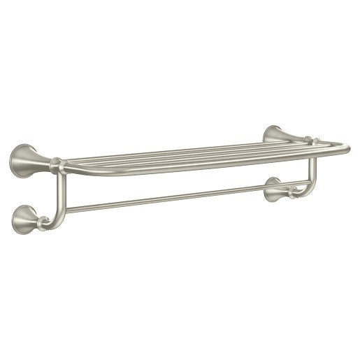 Moen BH5294BN 24" Hotel Towel Shelf Bathroom Rack - Brushed Nickel