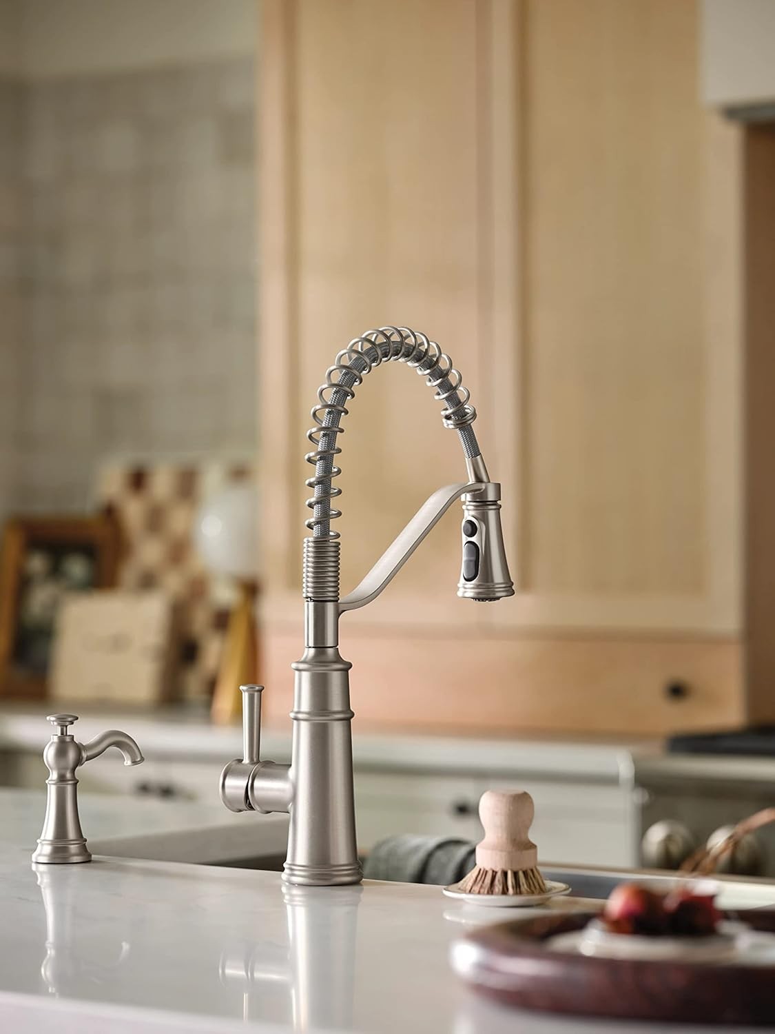 Moen S3945SRS Traditional Soap Dispenser in Spot Resistant Stainless Steel