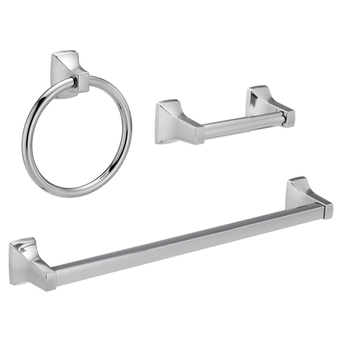 Moen YB0193CH Adler 3-Piece Bath Accessory Hardware Set - Chrome