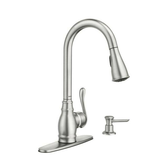 Moen CA87003SRS Anabelle Kitchen Faucet & Soap Dispenser - Spot Resist Stainless