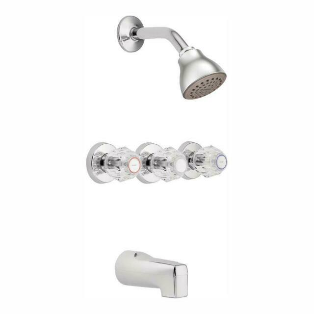 Moen 2995EP Chateau Tub And Shower Faucet Single Function Shower Head - Chrome