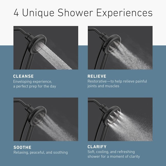 ​Moen N400H0BL Nebia Quattro Handheld Showerhead Magnetix Dock - Matte Black