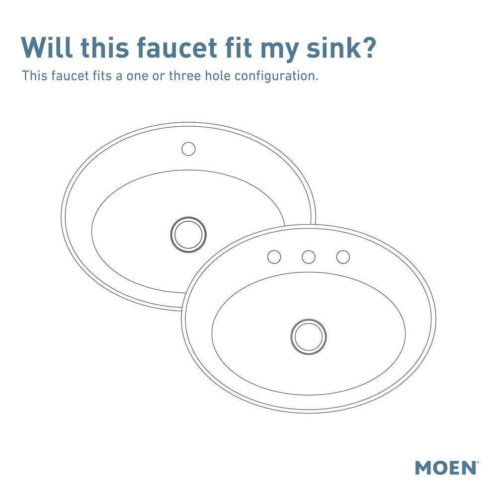 MOEN 84794 Meena Single Hole Single-Handle Bathroom Faucet in Chrome