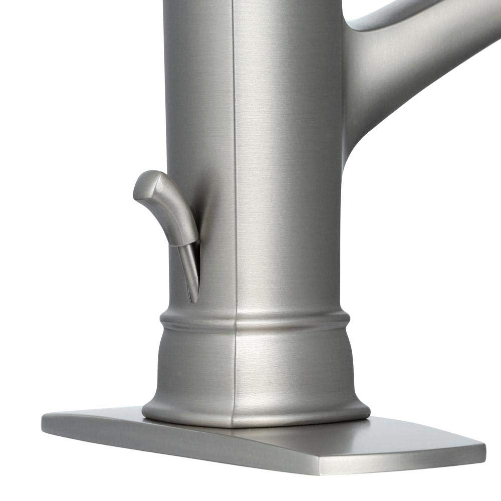 Moen WS84414MSRN Hensley One Handle High Arc Bathroom Faucet Brushed Nickel