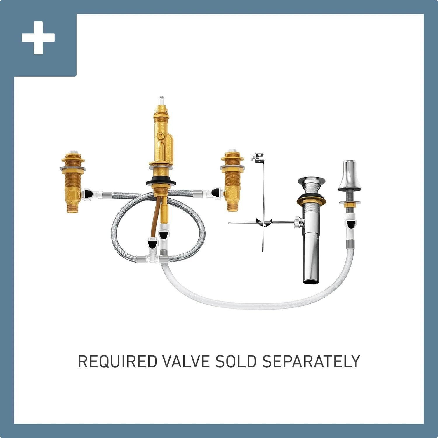 Moen T5220 Eva Chrome Two-Handle Bidet Faucet Valve Required