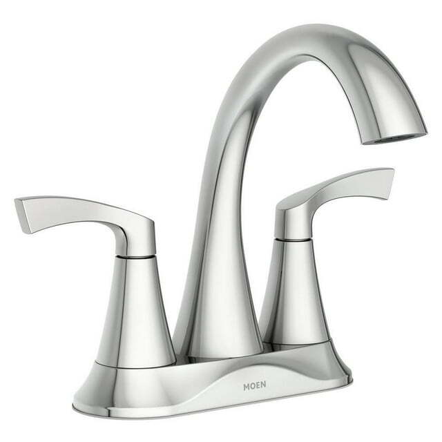 Moen 84467 Korek 4” Centerset 2-Handle Bathroom Faucet - Chrome