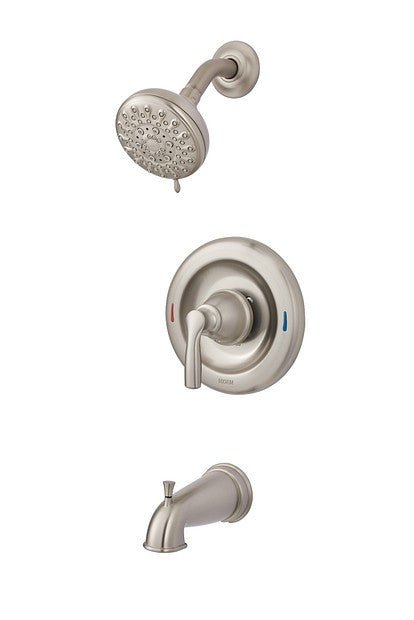 Moen 82537SRN Hilliard Tub and Shower Trim Package Spot Resist Brushed Nickel