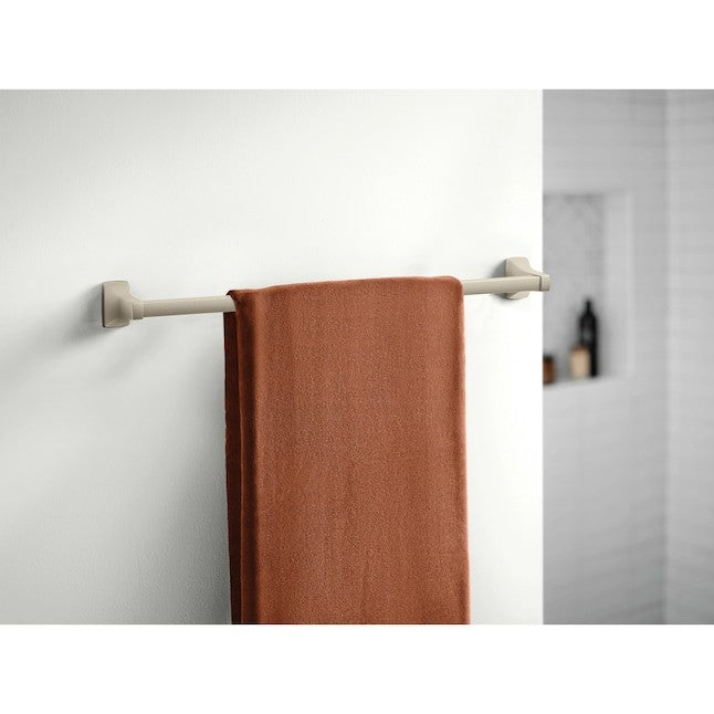 Moen YB0124BN Adler 24-in Finish Wall mount Single Towel Bar - Brushed Nickel