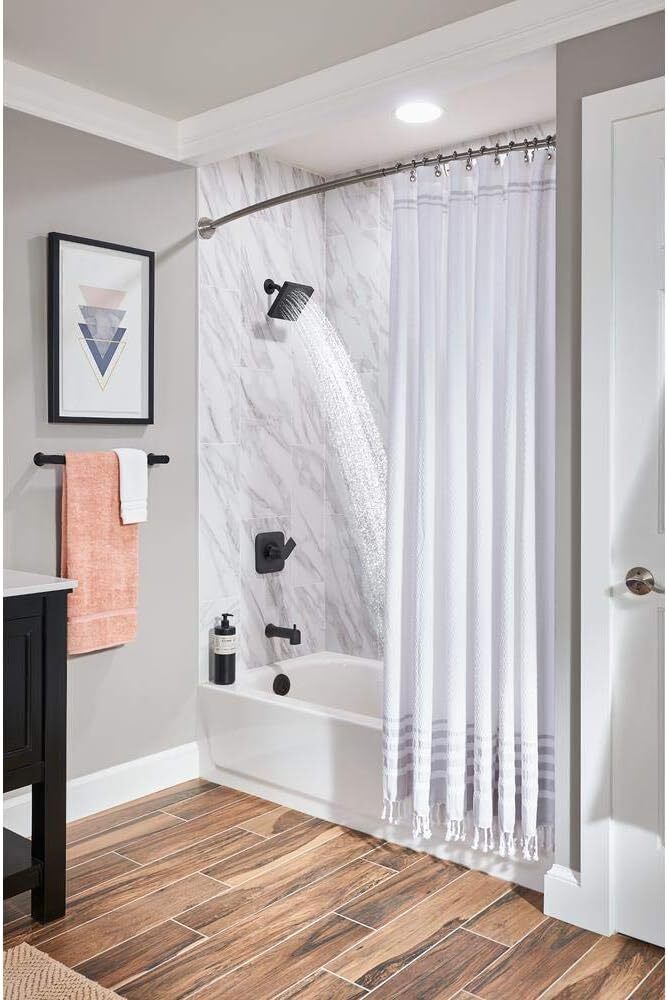 Moen 82760BL Genta Single-Handle 1-Spray Tub and Shower Faucet - Matte Black