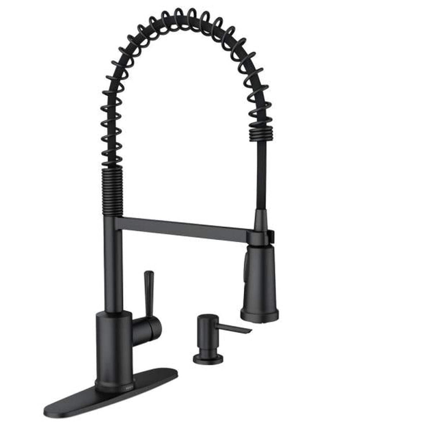 MOEN 87194BL Indi Single-Handle Pulldown Sprayer Kitchen Faucet - Matte Black