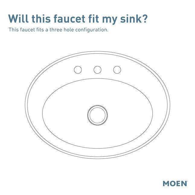 Moen Ellicott 84092 2-Handle Centerset Bathroom Faucet & Drain Assembly - Chrome