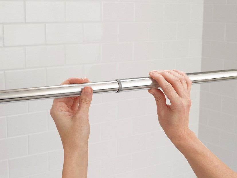 Moen TR1000CH 44” - 72” Adjustable Tension Straight Shower Curtain Rod - Chrome