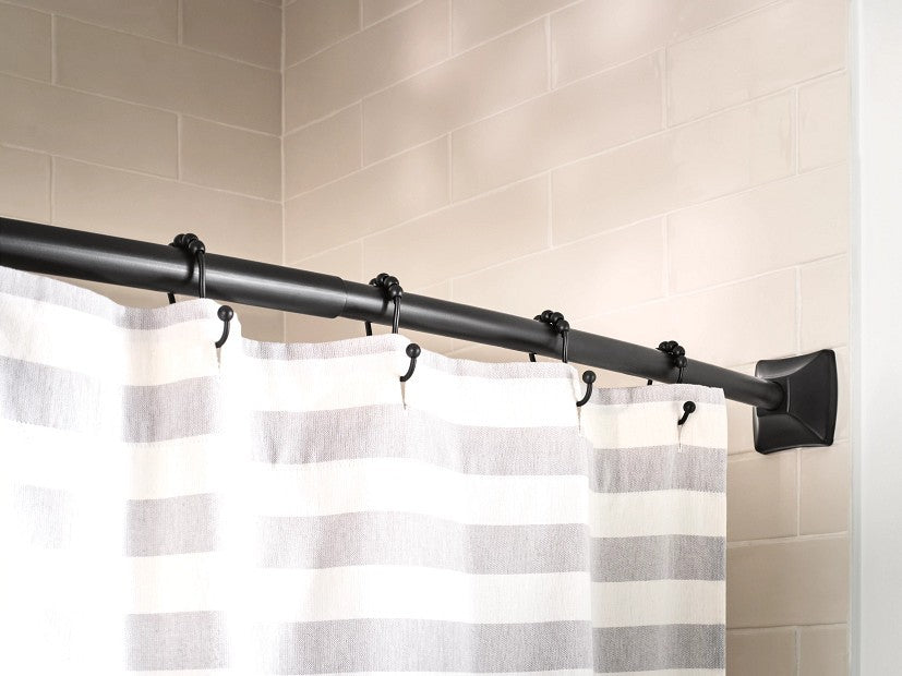Moen SR2201BL Double Shower Curtain Rings Set of 12 - Matte Black