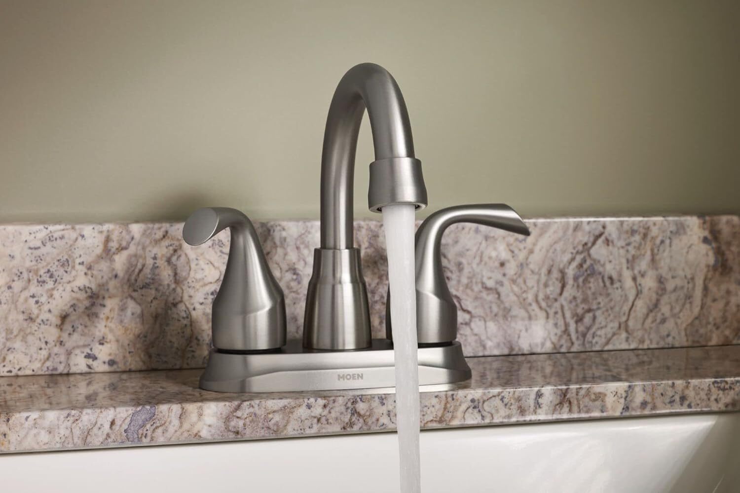 Moen 84115SRN Idora 2-Handle Centerset Bathroom Faucet - Brushed Nickel