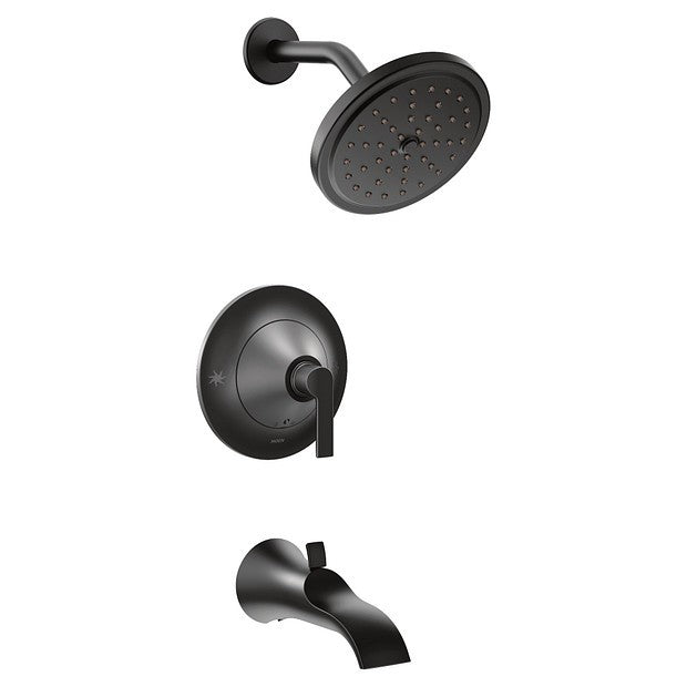 MOEN Doux TS2203EPBL Posi-Temp 1-Handle Tub & Shower Faucet Trim - Matte Black