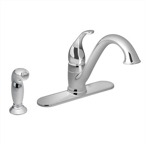 Moen 67840 Camerist 1-Handle Low Arc Kitchen Faucet with Side Spray - Chrome
