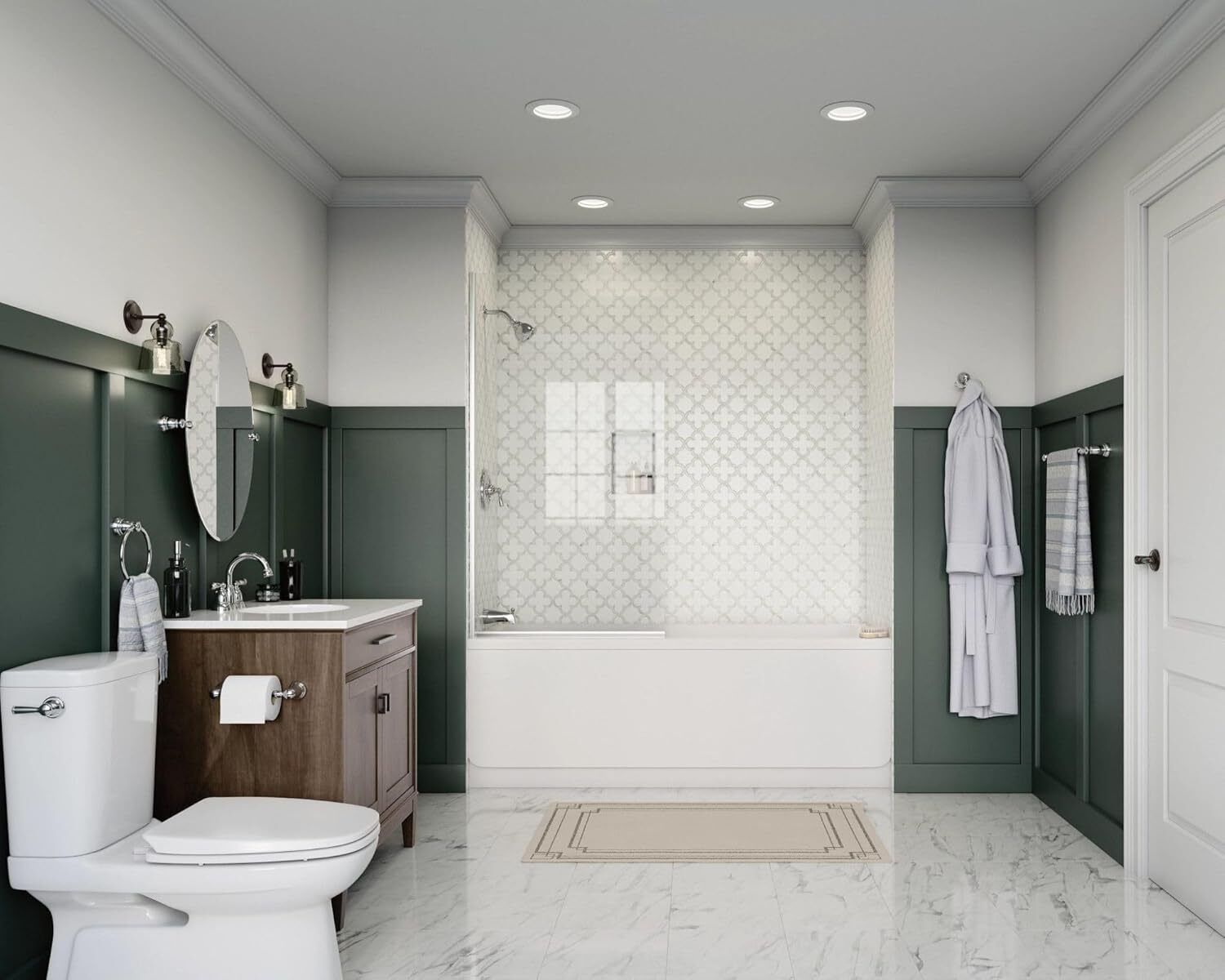 Moen Banbury 82910 Tub Shower Faucet Trim Set, Posi-Temp VALVE INCLUDED - Chrome