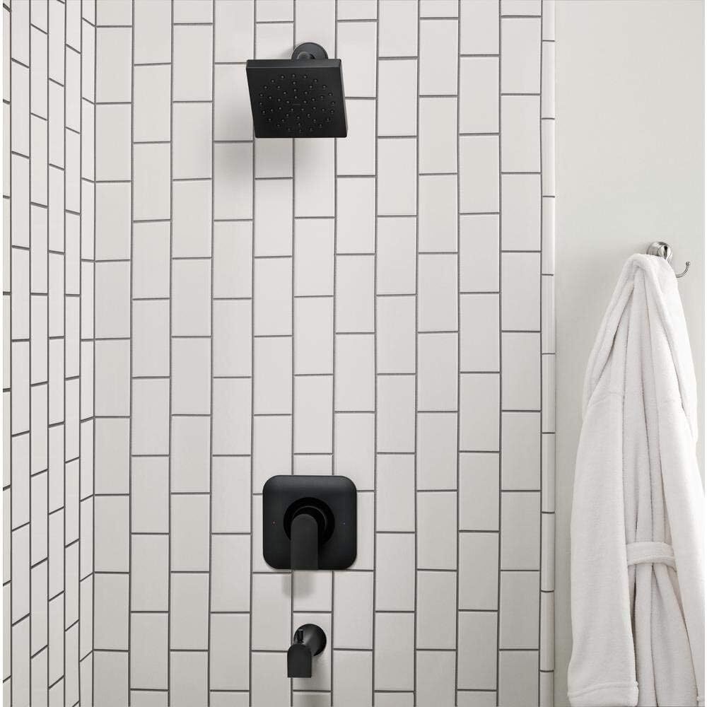 Moen 82760BL Genta Single-Handle 1-Spray Tub and Shower Faucet - Matte Black