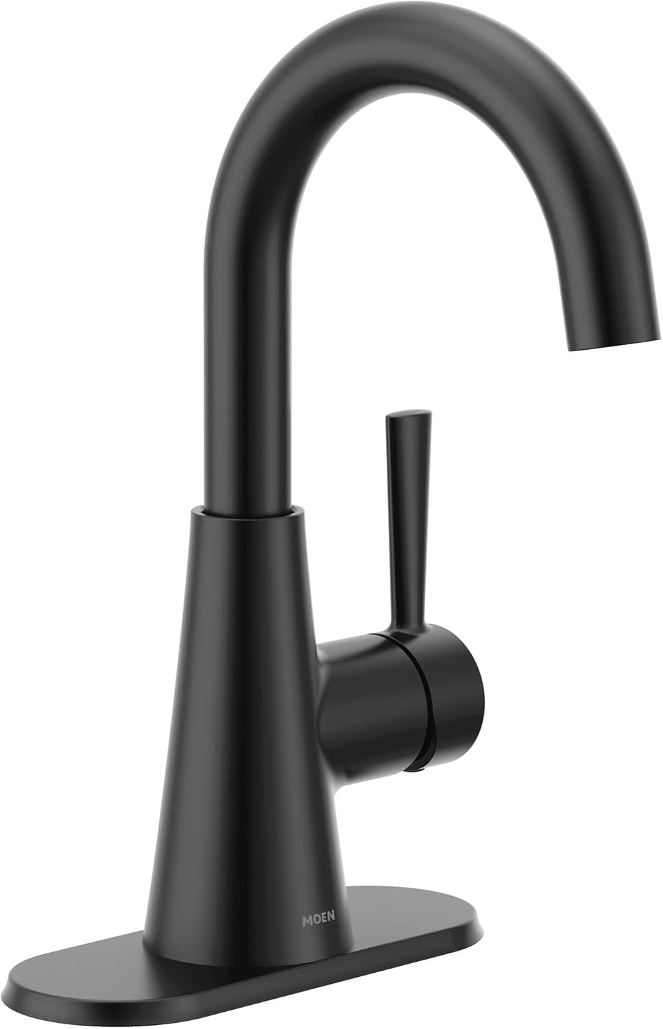 Moen Ronan Single Hole Single-Handle Bathroom Faucet in Matte Black 84021BL