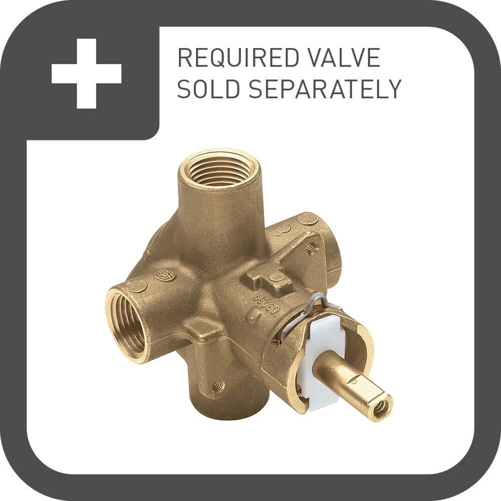 Moen T2138EP Eva Multi Function Pressure Balanced Valve Shower Trim Only, Chrome