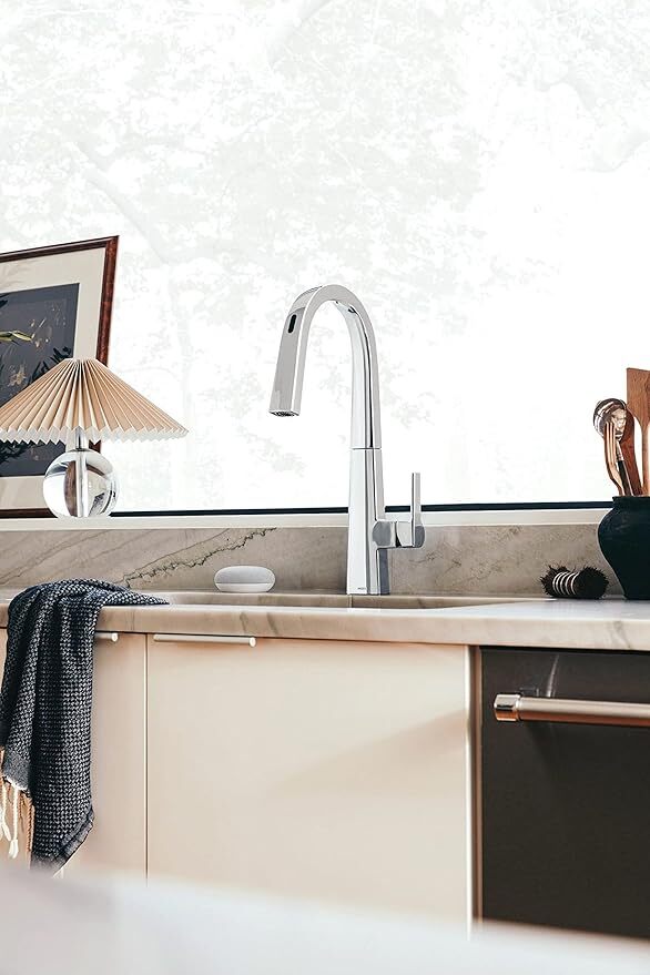 Moen Nio Chrome Smart Faucet Touchless PullDown Sprayer Kitchen S75005EV2C Alexa