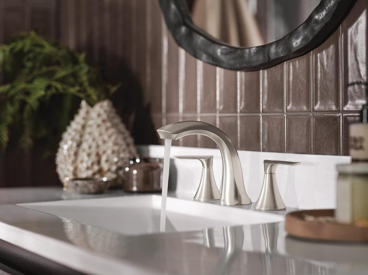 Moen 84517SRN Findlay 8" Widespread Bathroom Faucet - Spot Resist Brushed Nickel