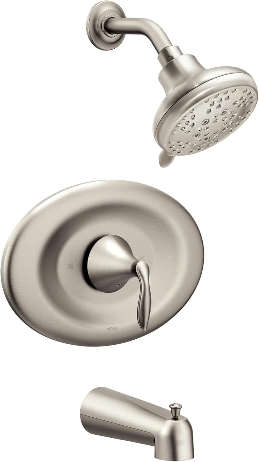Moen T2139EPBN EVA Tub & Shower 3-Hole Cover Faucet Trim Set - Brushed Nickel