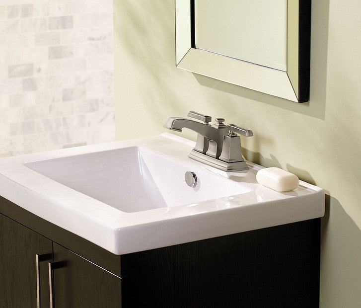 Moen Boardwalk 84800SRN Two-Handle 4" Centerset Bathroom Faucet - Brushed Nickel